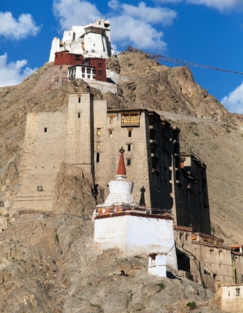 Leh Palace - Namgyal Tsemo Gompa - Leh - Ladakh - Jammu and Kashmir - Indiaのeditorial素材