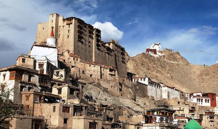 Leh Palace - Namgyal Tsemo Gompa - Leh - Ladakh - Jammu and Kashmir - Indiaのeditorial素材
