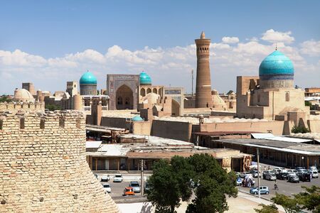 Panoramic view of bukhara from Ark - Uzbekistanの写真素材