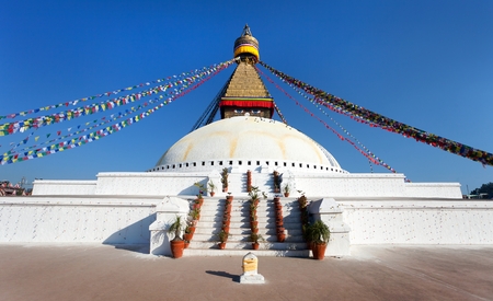 Boudhanath stupa - Kathmandu - Nepaの写真素材