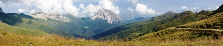 Panoramic view of Crode Dei Longerin - Alpi Carniche or Karnische Alpen - Dolomiti - Italyの写真素材