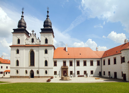 gothic and renaissance Basilica Saint Procopius in Trebic monastery, UNESCO site, Czech Republic,...