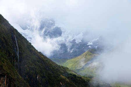 Salkantay or Salcantay trek in the way to Machu Picchu, Cuzco area in Peruの写真素材
