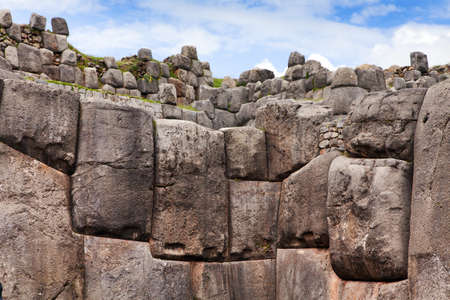 View of Sacsayhuaman, Inca ruins in Cusco or Cuzco town, Peruのeditorial素材