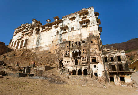 Taragarh fort in Bundi town, typical medieval fortress in Rajasthan, Indiaのeditorial素材
