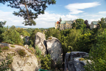Hruba Skala castle, sandstone rock city, Cesky raj, czech or Bohemian paradise, Czech Republicのeditorial素材