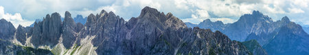 Carnian Alps mountains, Dolomites mountains panoramic view, Italyの写真素材