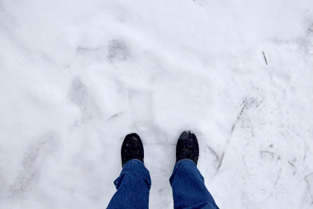 Standing on snow