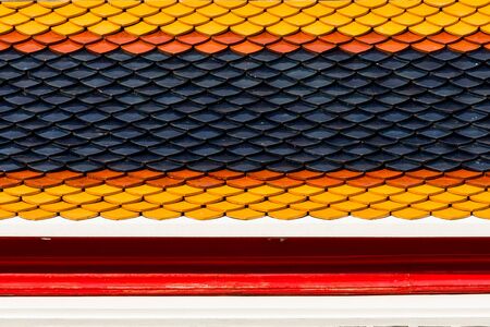 Roof tile of the temple, Art within the temple, Simplicity but beautifulの写真素材