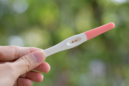 Pregnancy test The result is pregnancy. Congratulations, you are pregnant.の写真素材