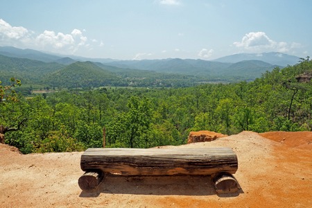 Scenic view of the summit of noon, In the summerの写真素材