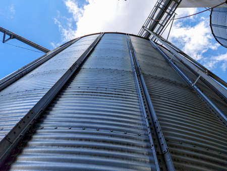grain elevator in the cityの写真素材
