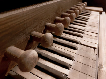 piano keys close upの写真素材