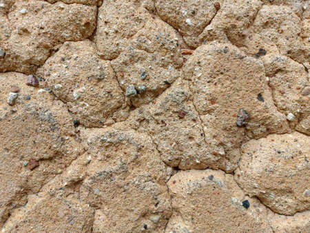 medieval cement mass coating on the fortress wallの写真素材