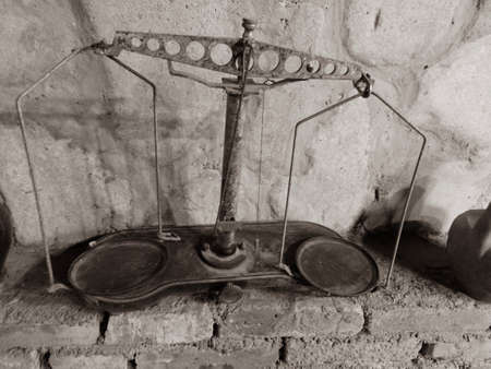 ancient metal scales in georgiaの写真素材
