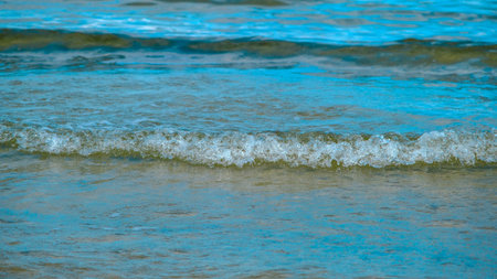 Blue sea and small waves. Baltic Sea.