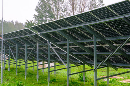 Solar panel with nano coating. Renewable energy from the sun, green energy, concept Generate energy....