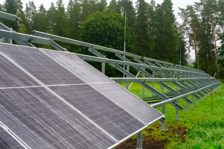 Solar panel with nano coating. Renewable energy from the sun, green energy, concept Generate energy....