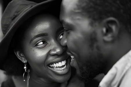 A close-up black and white image focusing on a hat and an earring, with the face intentionally obscuredの素材