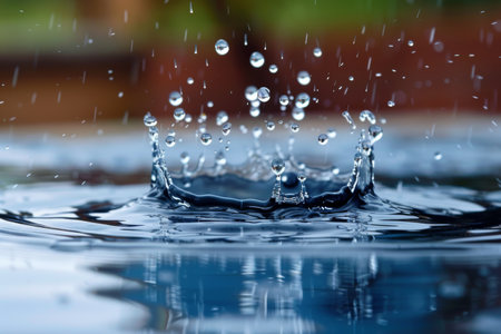 A dynamic splash of water creating intricate patterns of dropletsの素材