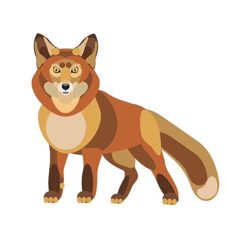 Vector illustration of a Foxon a white backgroundのイラスト素材