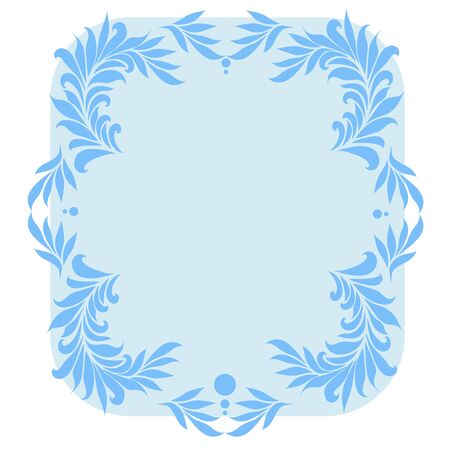 Abstract vector illustration of a frame of leavesのイラスト素材