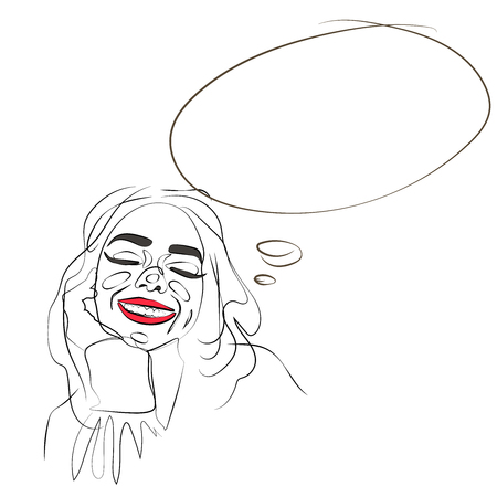 vector illustration of lines of thoughtのイラスト素材