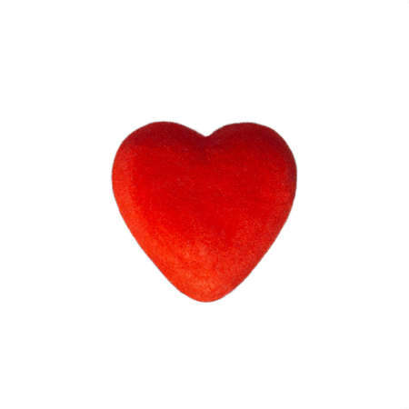 Isolate of a red heart on a white background.の写真素材
