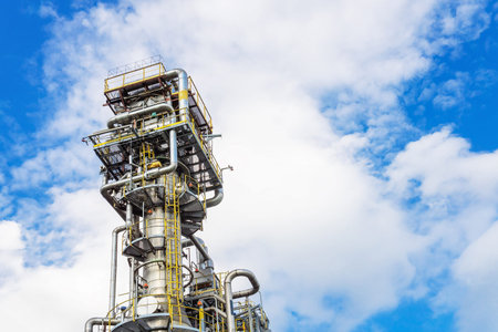 The absorption column is the technological equipment of a gas processing plant .