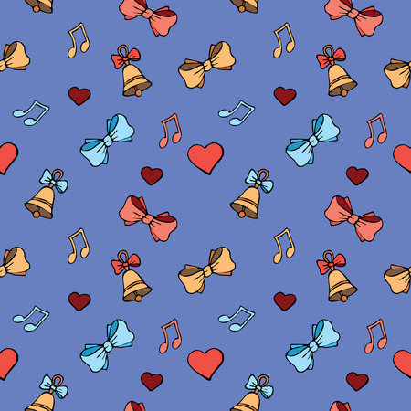 New year seamless pattern for background, fabric, paper, decorationのイラスト素材