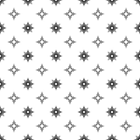 Black and white ornamental seamless pattern for fabric and paperのイラスト素材