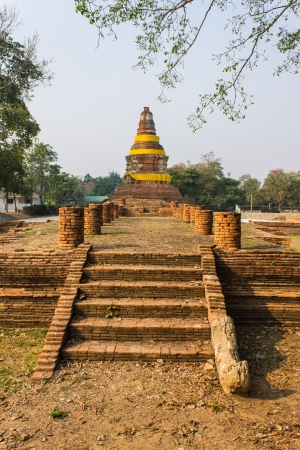 Old Chedi in Wiang Kum Kam, Ancient Cityの写真素材