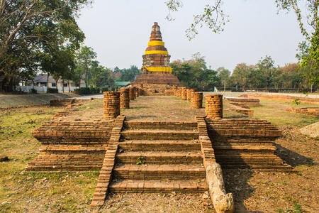 Old Chedi in Wiang Kum Kam, Ancient Cityの写真素材