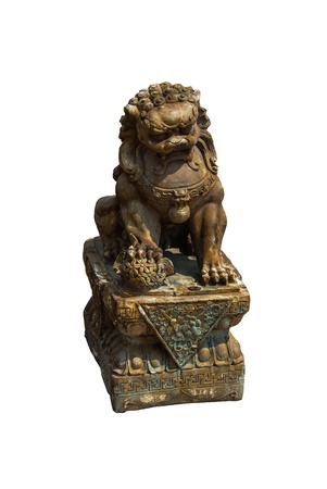 Isolated - singha which have man in the mouthの写真素材