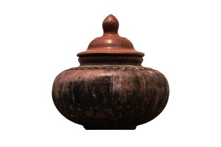 Isolated - Clay pot on drinking water is the Thai way of lifeの写真素材