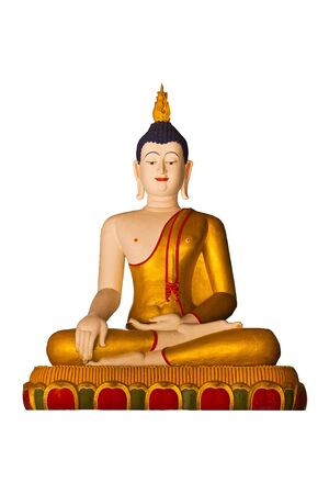 Isolated - Buddha Statue in Ubosot Wat Chedi Lungの写真素材