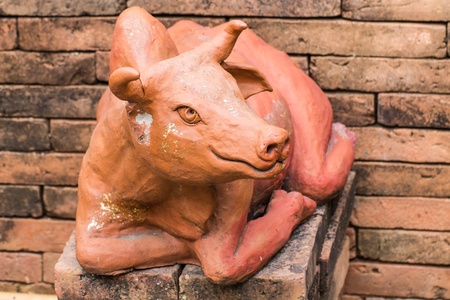 Bull sculptureの写真素材