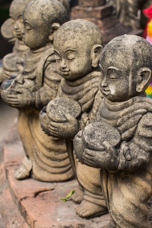 Doll clay monk used in Thailandの写真素材