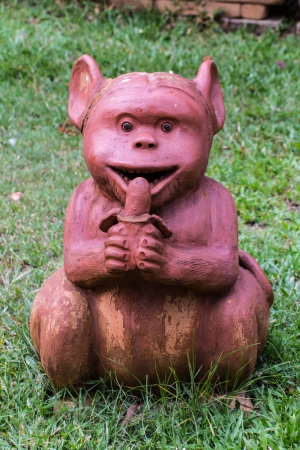 Thai sculpture of monkeyの写真素材