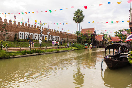 ayothaya floating marketのeditorial素材