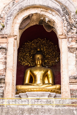 Buddha Statue In Chedi , Wat Chedi Lung Chiangmaiの写真素材
