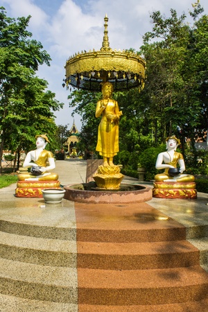Shin Upagutta Statue in Wat Sri Don Moon , Chiangmai Thailandの写真素材