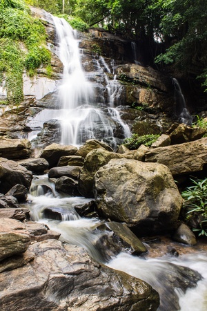 Tad Mork Water Fall in Maerim , Chiangmai Thailandの写真素材