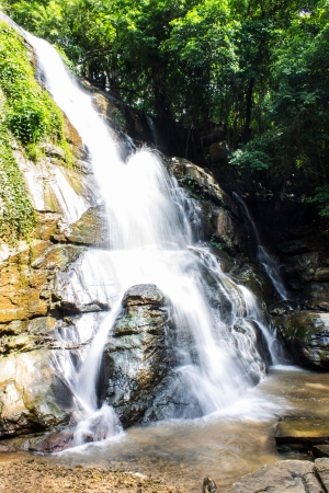 Tad Mork Water Fall in Maerim , Chiangmai Thailandの写真素材
