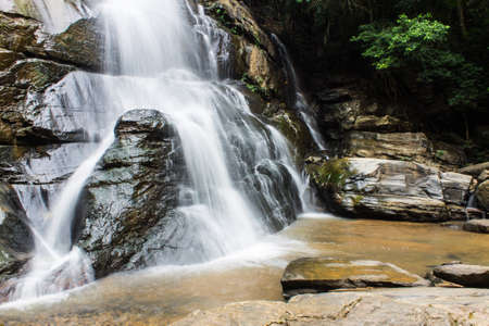 Tad Mork Water Fall in Maerim , Chiangmai Thailandの写真素材