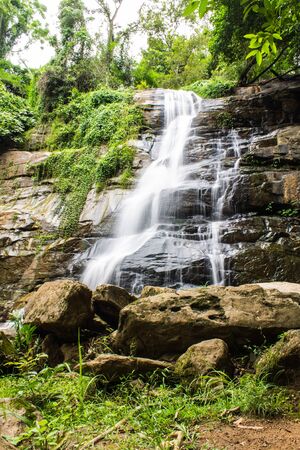 Tad Mork Water Fall in Maerim , Chiangmai Thailandの写真素材