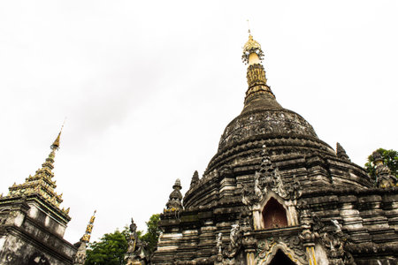 Chedi Shan style in Wat Papoa , Chiangmai Thailandの写真素材