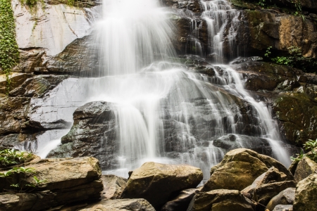 Tad Mork Water Fall in Maerim , Chiangmai Thailandの写真素材