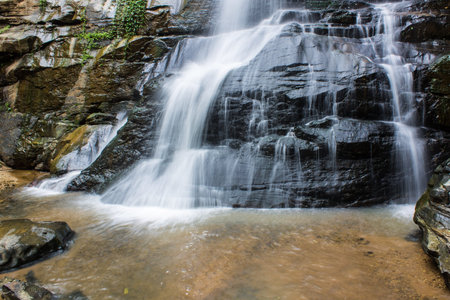 Tad Mork Water Fall in Maerim , Chiangmai Thailand