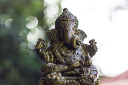 Ganesha Statue And Bokeh